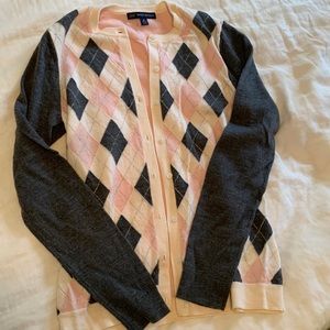 Preppy Argile Pink/Gray Cardigan